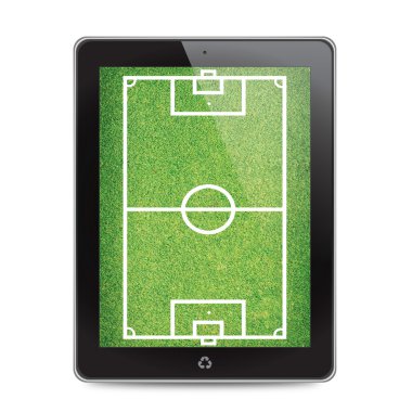 Futbol sahasında tablet, ayrı tut