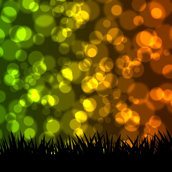 Трава с блестящим боке светлый фон — стоковое фото