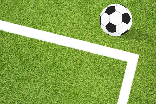 Fútbol sobre hierba verde fondo —  Fotos de Stock