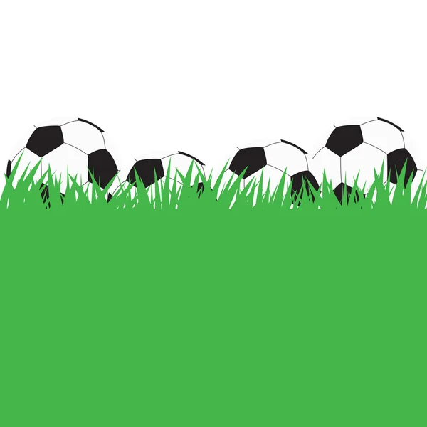 Fútbol sobre hierba verde fondo — Foto de Stock