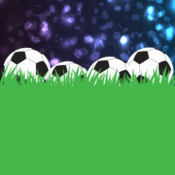 Fútbol sobre hierba verde y fondo abstracto — Foto de Stock