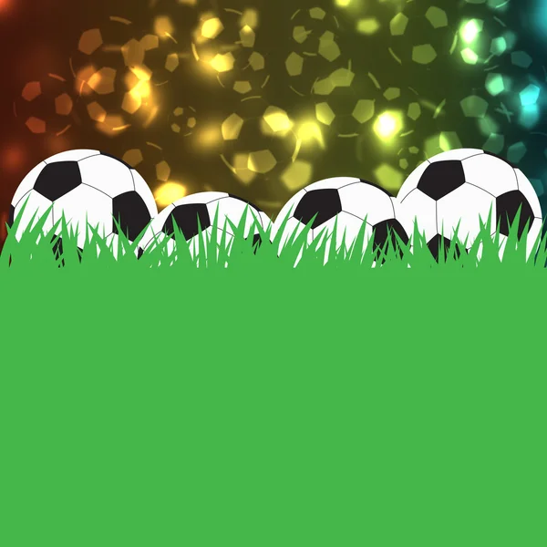 Fotboll på grönt gräs och abstrakt bakgrund — Stockfoto
