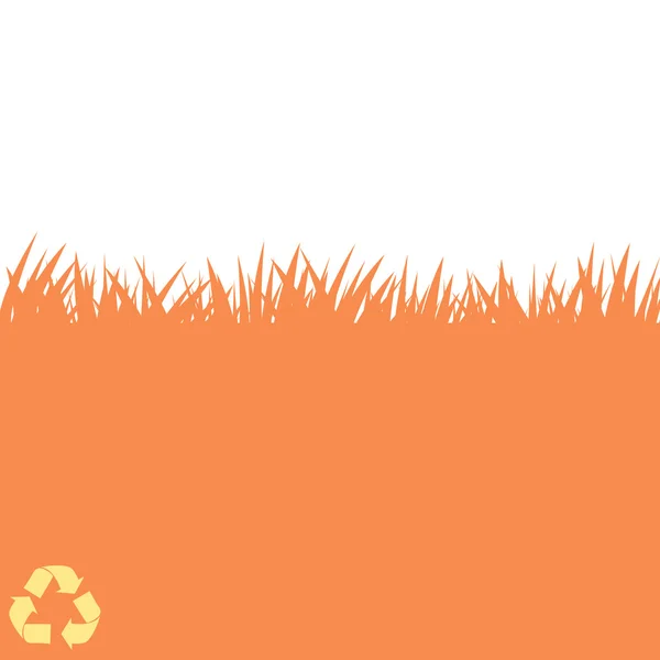Recycling auf Gras Hintergrund — Stockfoto
