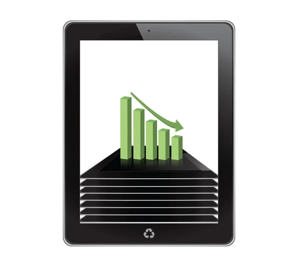 Grafico sullo sfondo del computer tablet — Foto Stock