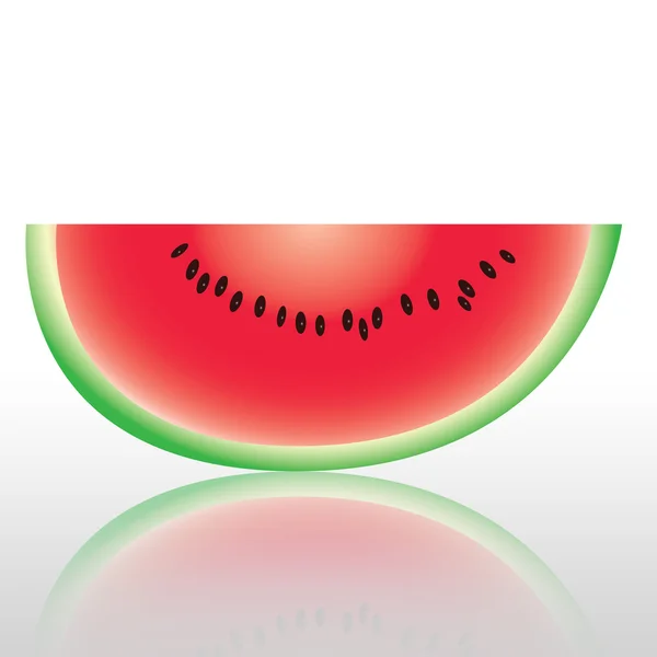 Vattenmelon skiva på vit bakgrund — Stockfoto
