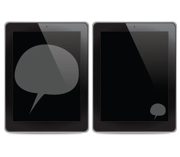 Ikona na tle komputera typu tablet — Zdjęcie stockowe