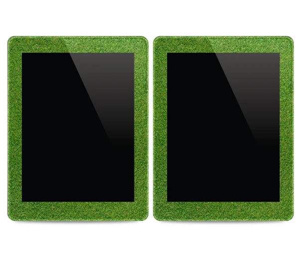 Tablet ordenador de hierba, Concepto —  Fotos de Stock