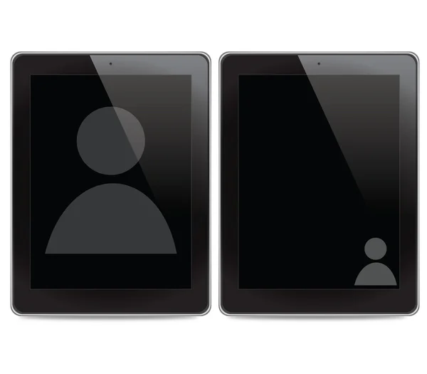 Mann-Symbol auf Tablet-Computer Hintergrund — Stockfoto
