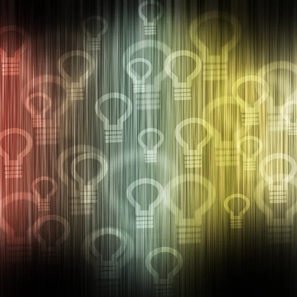 Bulb light on color wave abstract background — Stock Photo, Image