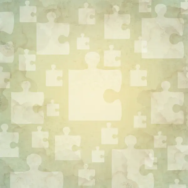 Jigsaw icon on old paper background and pattern — Stock Photo, Image