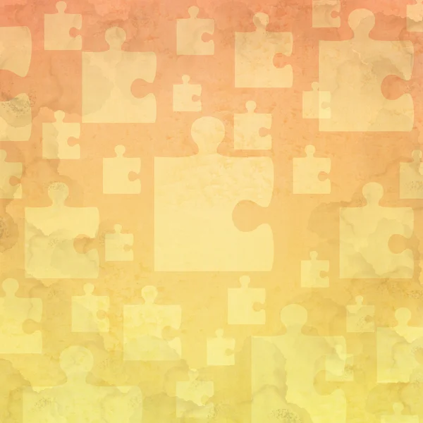 Jigsaw icon on old paper background and pattern — Stock Photo, Image