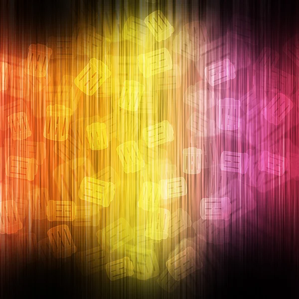 Koš na pozadí abstraktní barevné vlny — Stock fotografie