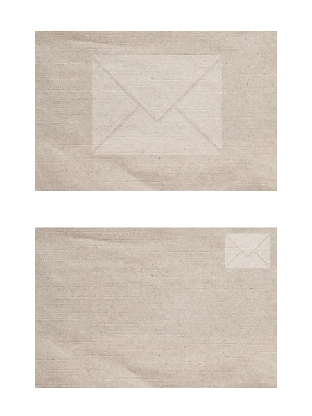 Mail icon on paper textured and background — Stock Photo, Image