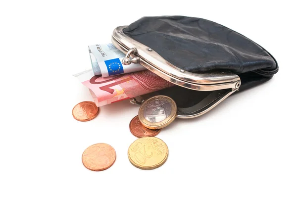 Idősek pénztárca euróban? — Stock Fotó