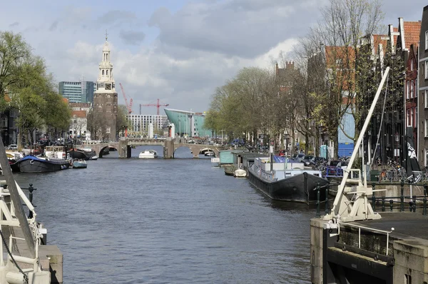 Oude schans view, amsterdam — Stock Photo, Image