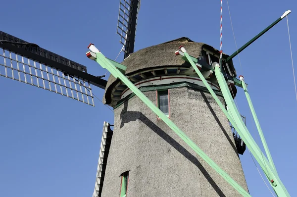 Větrný mlýn mechanismus, zaanse schans — Stock fotografie