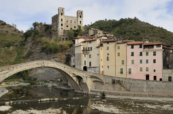 Most na dolceacqua, Ligurie — Stock fotografie