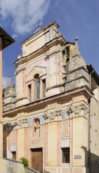 St antonio Kościół pigna, liguria — Zdjęcie stockowe