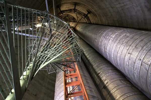 Stock image Inside of industrial smoke stack