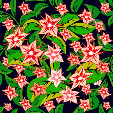 Tasarım çiçek öğesi. vektör çizim. kesintisiz.