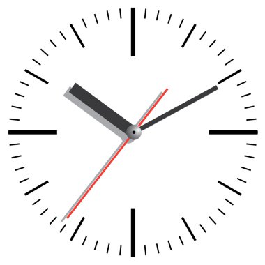 Wall clock. Vector illustration. clipart