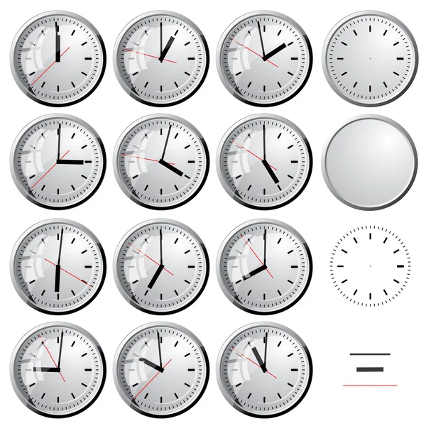 Relógio de parede. Ilustração vetorial . — Vetor de Stock