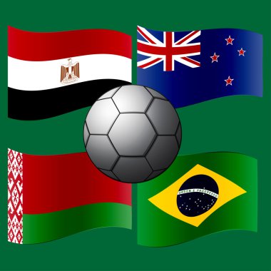 The flag of the country. clipart