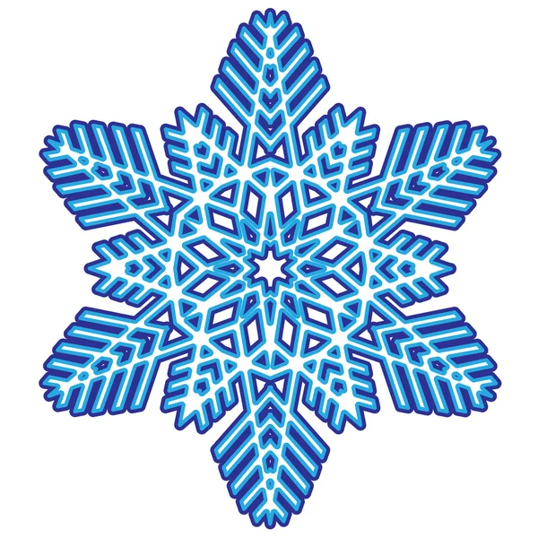 Декоративная абстрактная снежинка . — стоковый вектор
