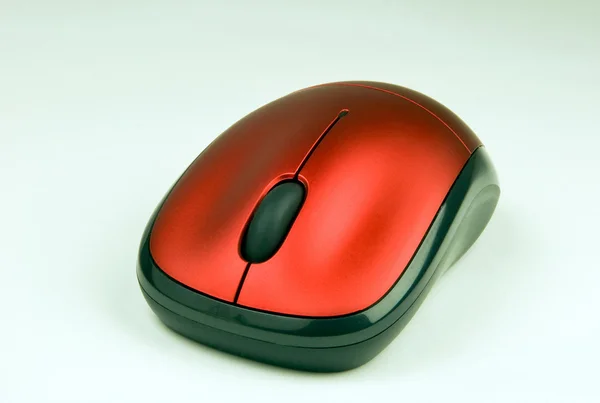 stock image Wireless red optical mouse