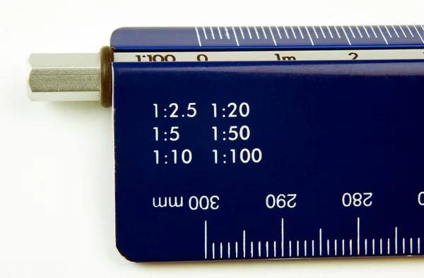 Blue ruler — Stock Photo, Image