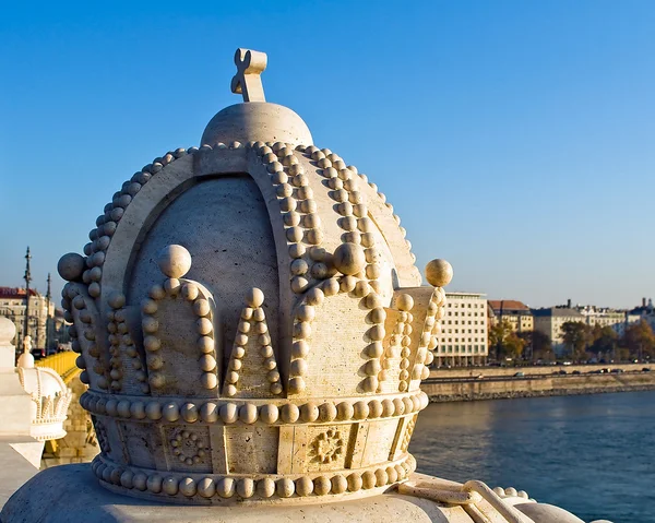 Stone crown in Budapest Royalty Free Stock Images