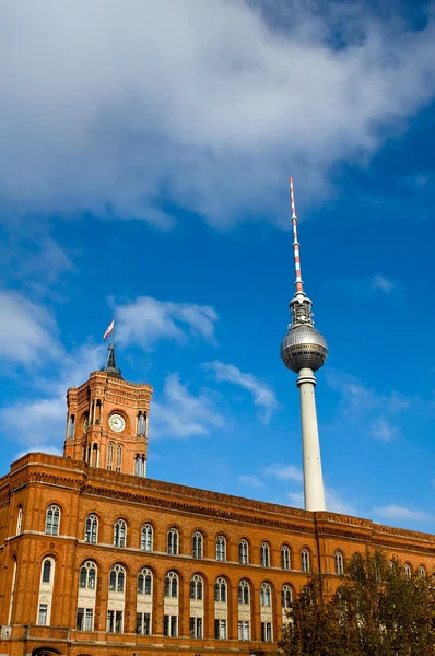 Berlin kırmızı city hall — Stok fotoğraf