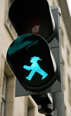 The green Ampelmann in Berlin clipart