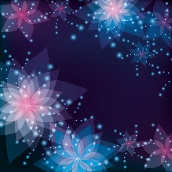 Fond abstrait floral, carte de voeux ou d'invitation — Image vectorielle