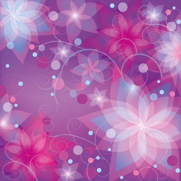 Ljusa färgglada blommor bakgrund, hälsning eller inbjudan kort — Stock vektor