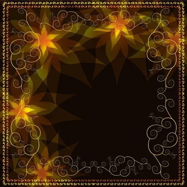 Decoratieve gouden achtergrond met decoratief patroon — Stockvector