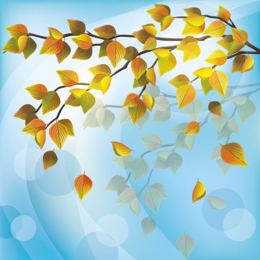 Autumn tree, light nature background clipart