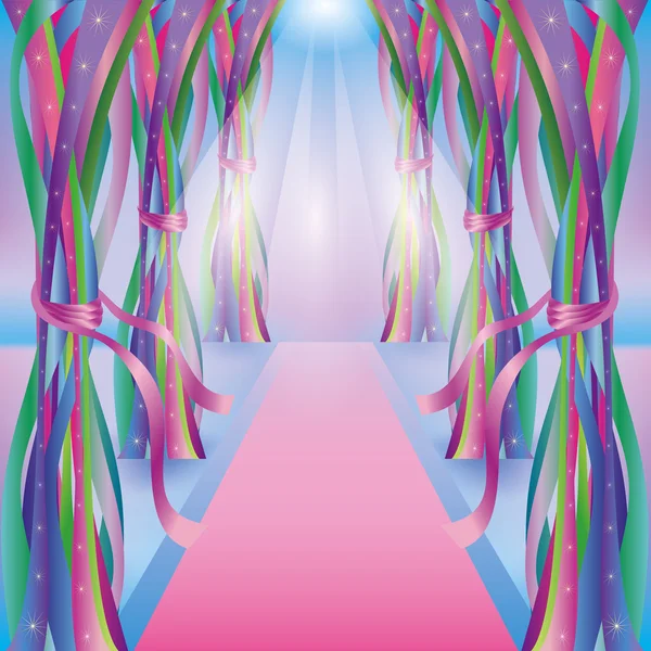 Абстрактний яскравий фон з різнокольоровими стрічками — стоковий вектор