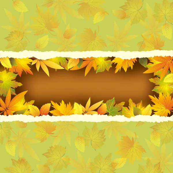 Шпалери фон з осіннім листям — стоковий вектор