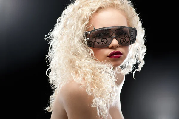 Вечірка дівчина в клубних окулярах Стокове Фото