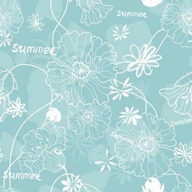 Summer seamless pattern clipart