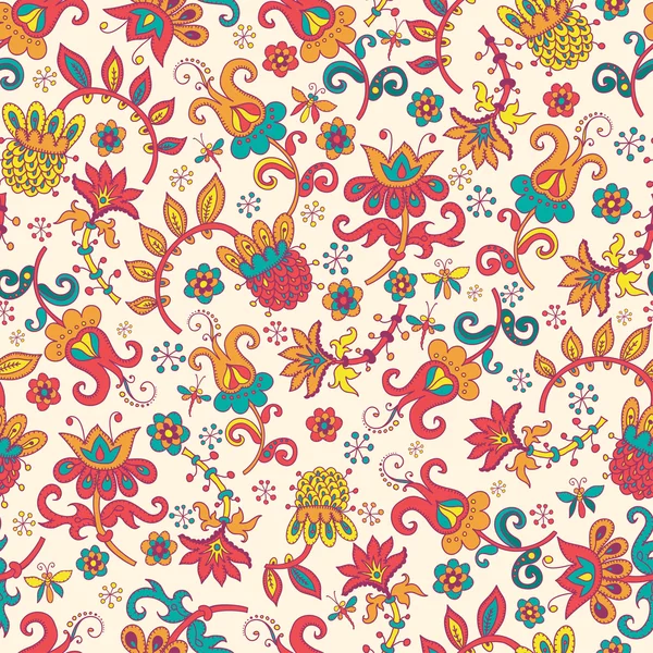 판타지 꽃 원활한 패턴 — 무료 스톡 포토