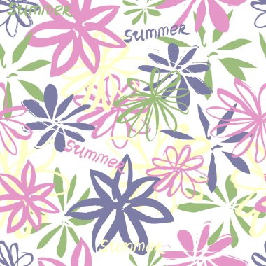 Summer seamless pattern clipart