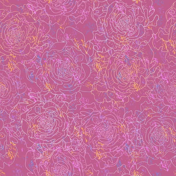 Fantaisie motif floral sans couture — Image vectorielle