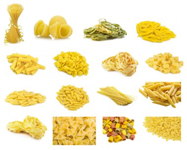 Collage of italian pasta clipart