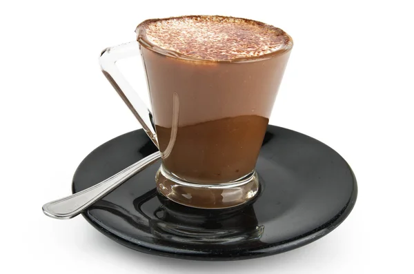 Káva mléko smetanou a čokoládou — Stock fotografie