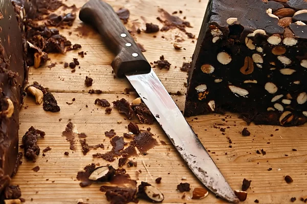Chocolate caseiro com avelãs 2 — Fotografia de Stock