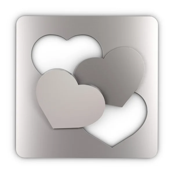 Twee hart samen, concept van liefde — Stockfoto