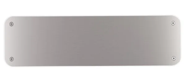 Brushed aluminium plaque — Stock Photo, Image