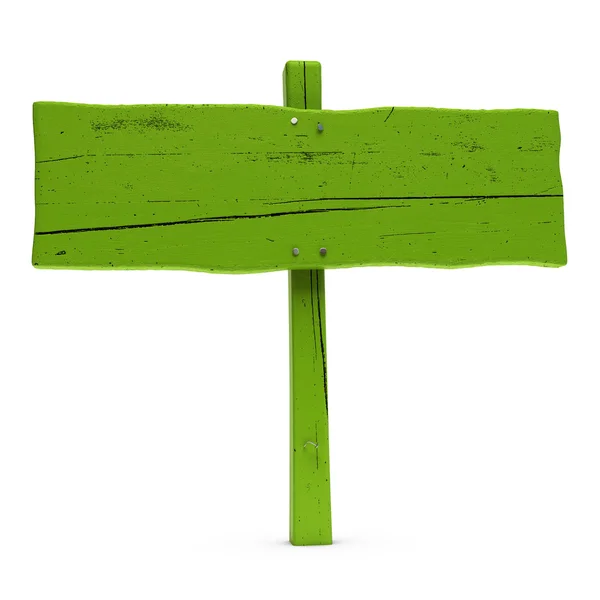 Signo verde sobre blanco — Foto de Stock